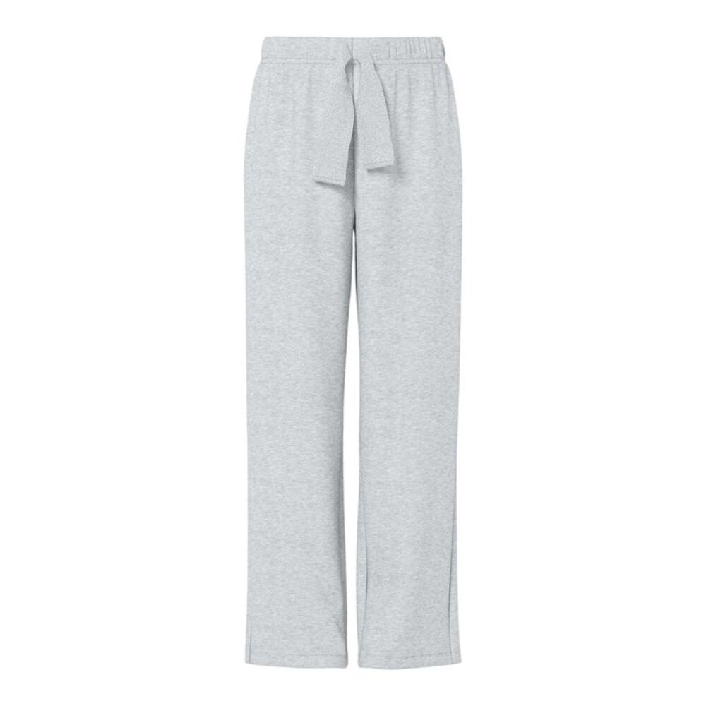 Pieces Womens/Ladies Chilli Wide Sweatpants / Light Grey